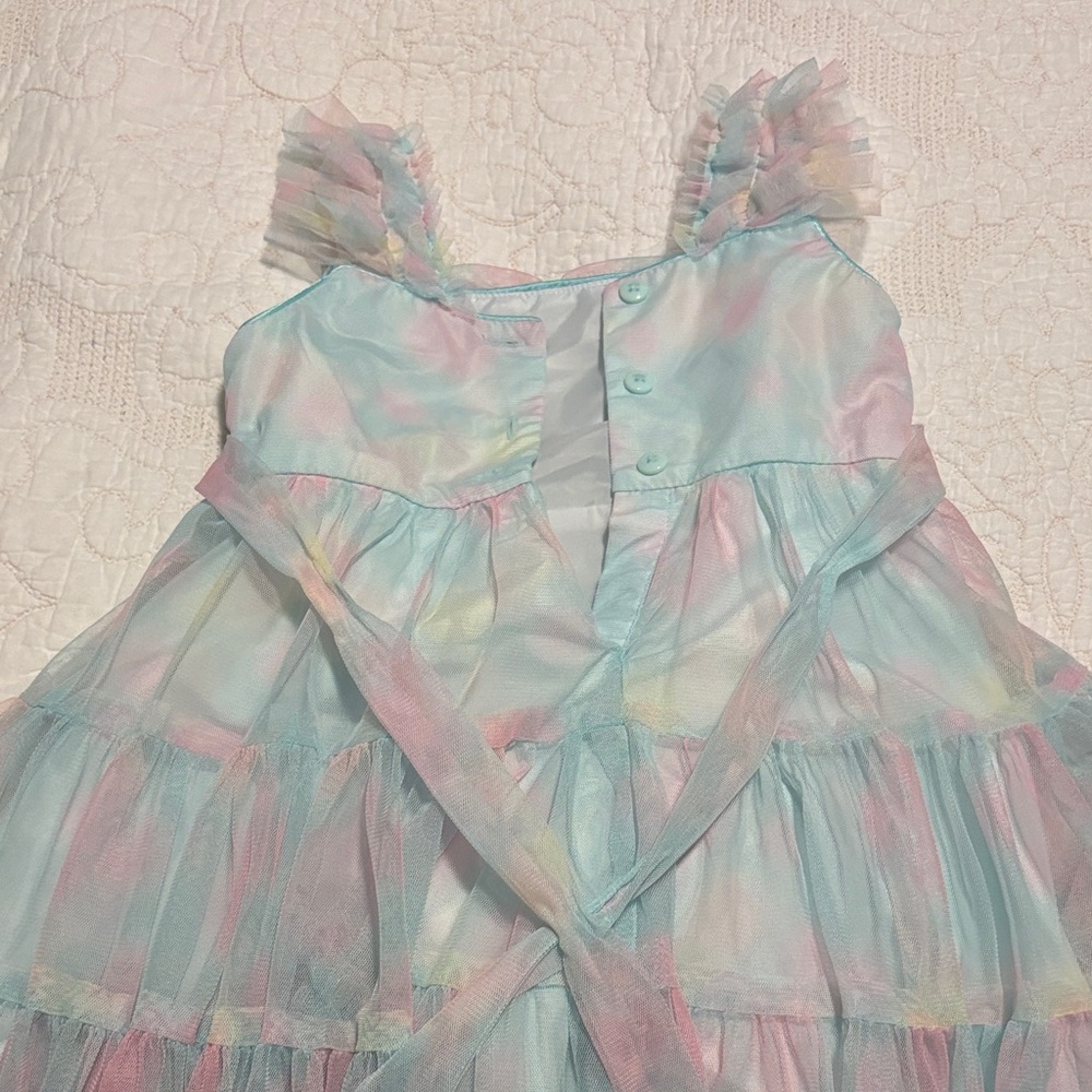 Kids Pastel Ruffled Dress - Picture 2 of 2
